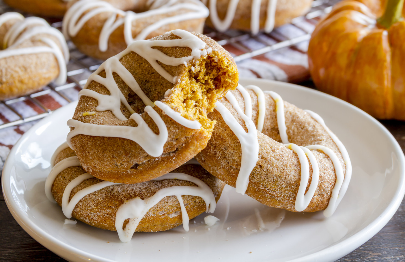 "Cinnamon-Sugar Spiced Pumpkin Pie Donuts"