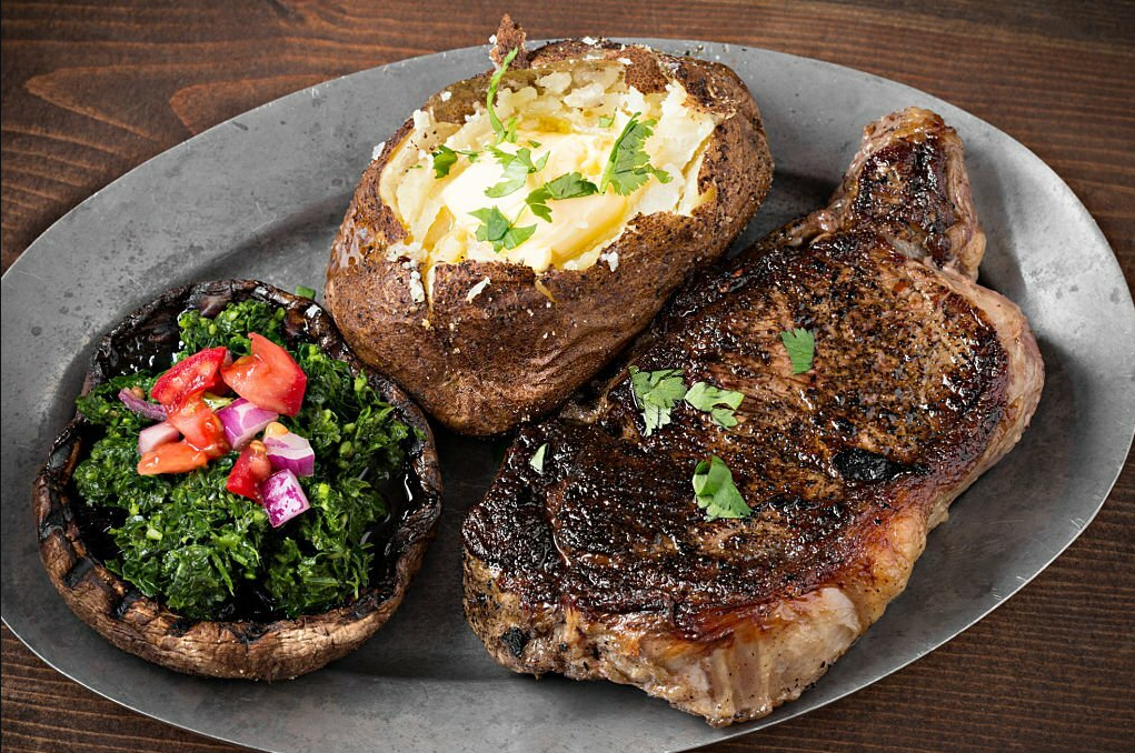 Steak and Baked Potatoes